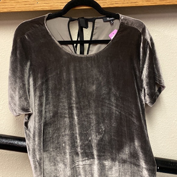 Madewell Velvet Bow-Back Tee Dress size XS - Picture 4 of 13